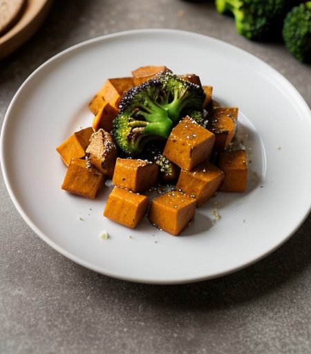 Sweet Potatoes & Broccoli - Vegetarian Cook recipe image