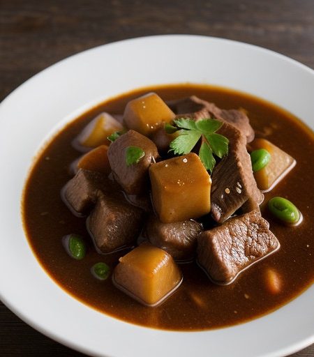 Sweet-Sour Beef Stew (Lafayette~ La. recipe image