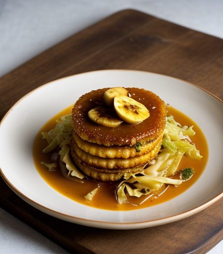 Sweet-Sour Cabbage W/Plantain recipe image