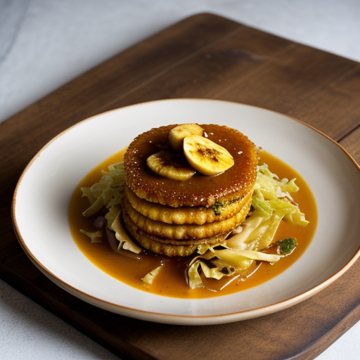 Sweet-Sour Cabbage W/Plantain recipe image