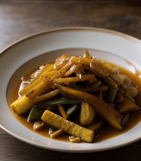 Sweet & Sour Cabbage With Plantains recipe image