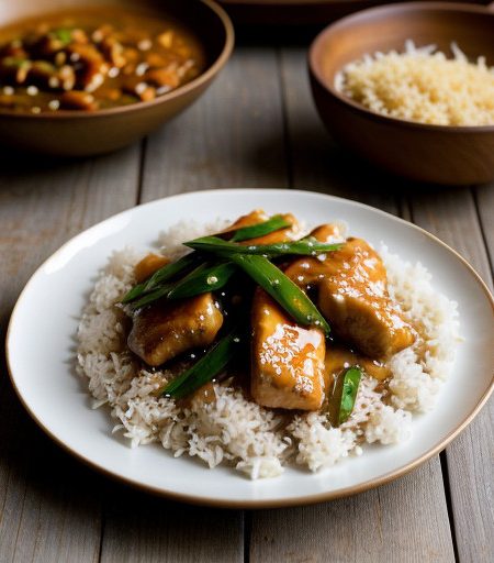 Sweet & Sour Chicken Over Rice recipe image
