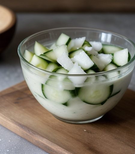Sweet-Sour Cucumber Salad recipe image