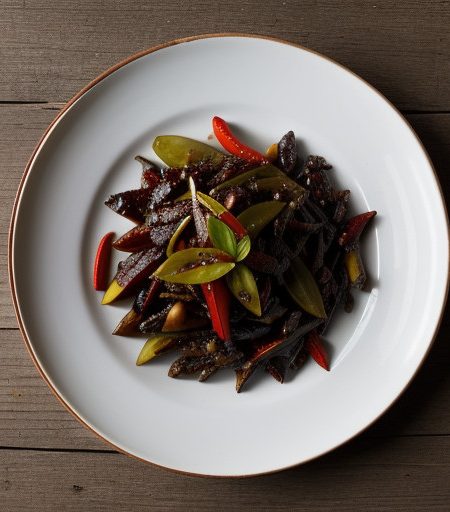 Sweet & Sour Peppers With Almonds (Mandorla recipe image