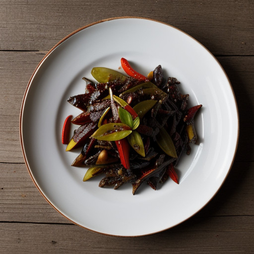 Sweet & Sour Peppers With Almonds (Mandorla recipe image