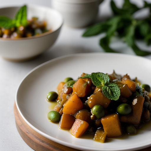 Sweet & Sour Red Squash With Mint recipe image