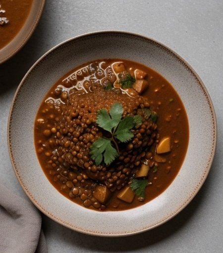 Sweet & Spicy Lentil Stew (Sue recipe image