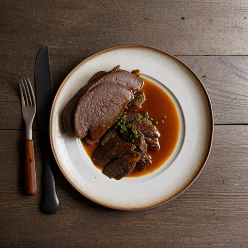 Sweet-and-Sour Calf's Liver With Spaetzel recipe image