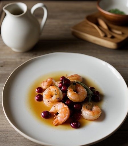 Sweet and Sour Cherries & Shrimp recipe image
