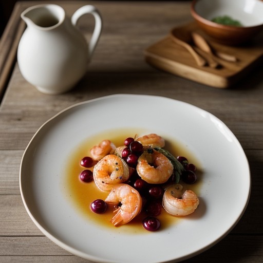 Sweet and Sour Cherries & Shrimp recipe image