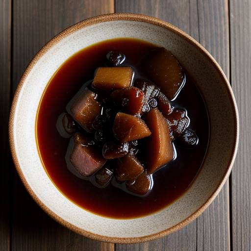 Sweet and Sour Cider Raisin Sauce for Tongue and Ham recipe image