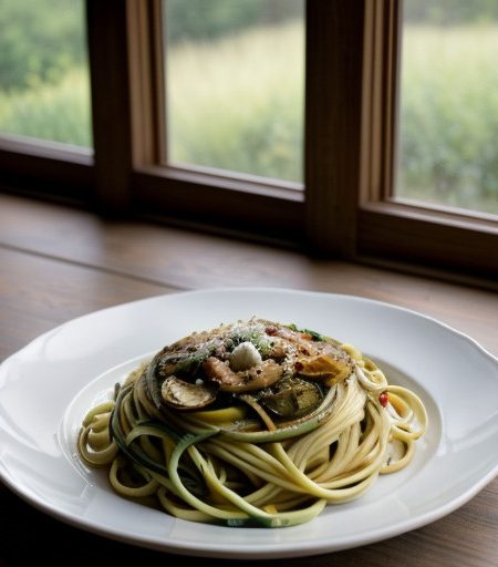 Swift Spaghetti With Zucchini & Artichoke H recipe image