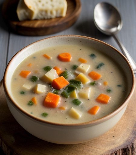 Swiss Cheese Vegetable Soup recipe image