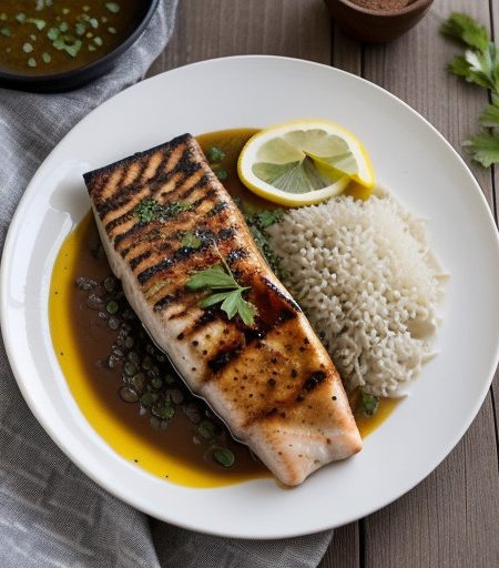 Swordfish Steaks With Middle Eastern Flavors recipe image