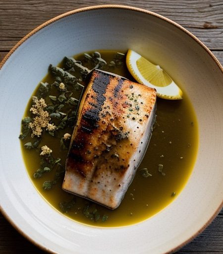 Swordfish Steaks With Oil & Lemon Sauce recipe image