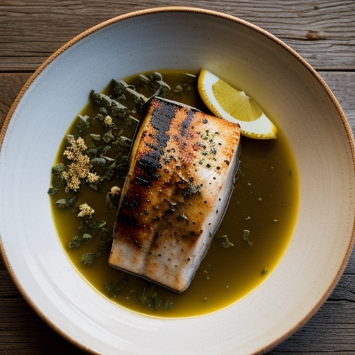 Swordfish Steaks With Oil & Lemon Sauce recipe image