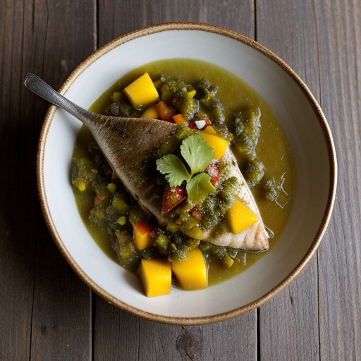 Swordfish With Mango-Tomatillo Relish recipe image