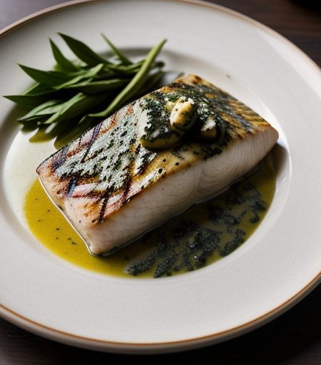 Swordfish With Mustard-Basil Butter recipe image
