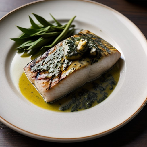 Swordfish With Mustard-Basil Butter recipe image