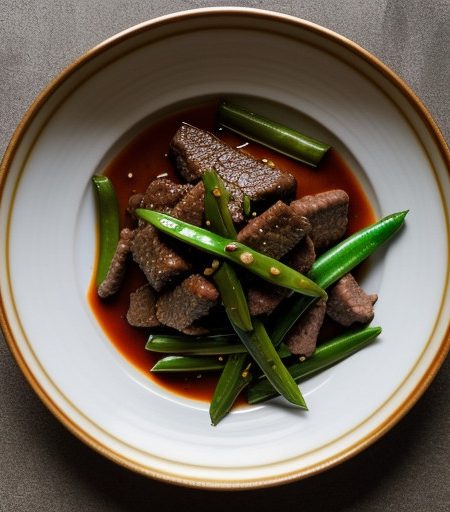 Szechuan Beef & Snow Peas recipe image