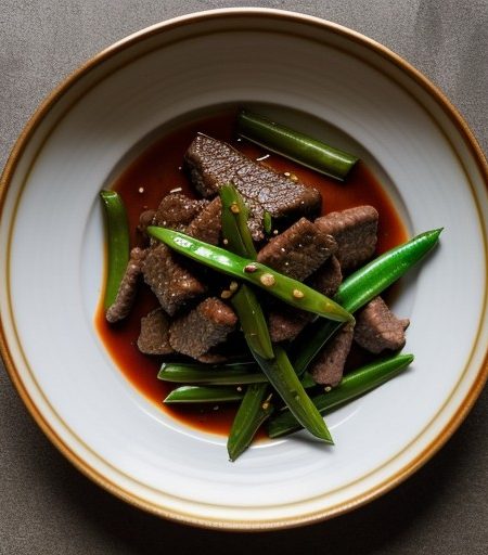 Szechuan Beef & Snow Peas recipe image