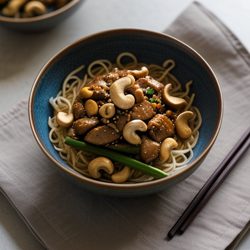 Szechuan Chicken With Cashews - (Gai Ding recipe image