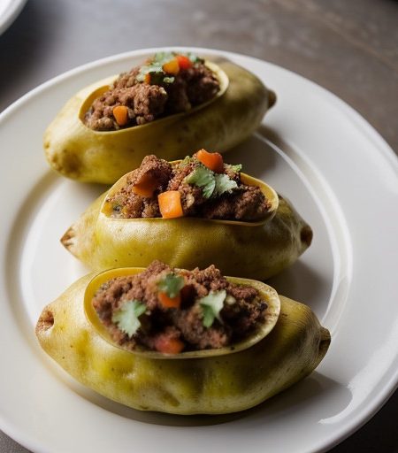 Taco Stuffed Potatoes recipe image