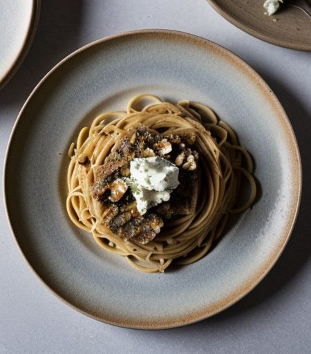 Tagarin With Gorgonzola and Walnuts recipe image