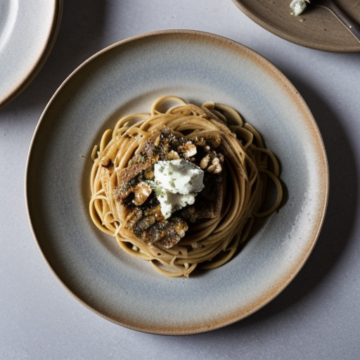 Tagarin With Gorgonzola and Walnuts recipe image