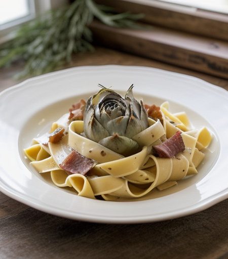 Tagliatelle Coi Carciofi (Tagliatelle With Artichokes recipe image