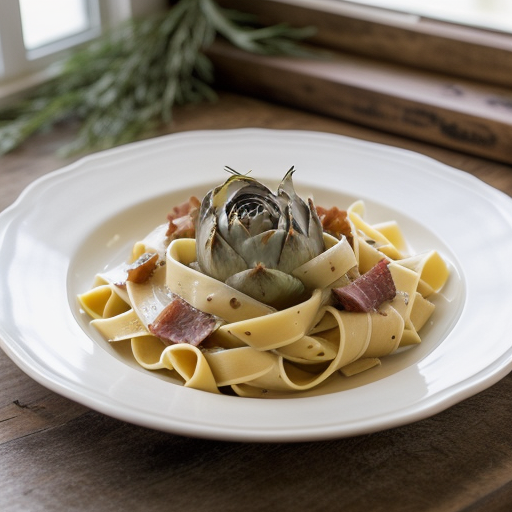 Tagliatelle Coi Carciofi (Tagliatelle With Artichokes recipe image