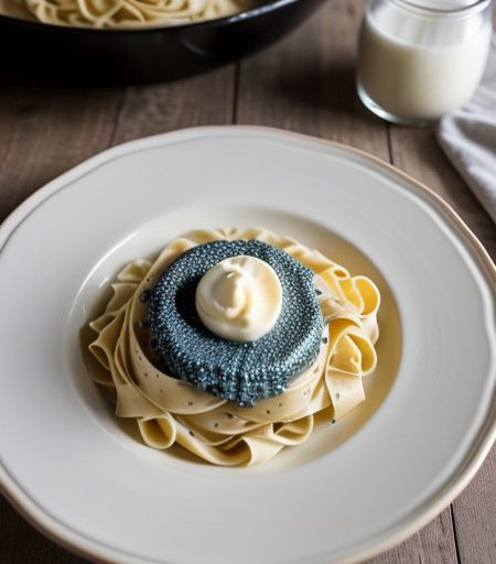 Tagliatelle With Caviar & Cream*** recipe image