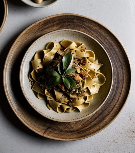 Tagliatelle With Mange-Tout recipe image