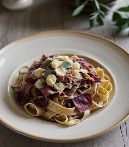 Tagliatelle With Prosciutto & Radicchio recipe image