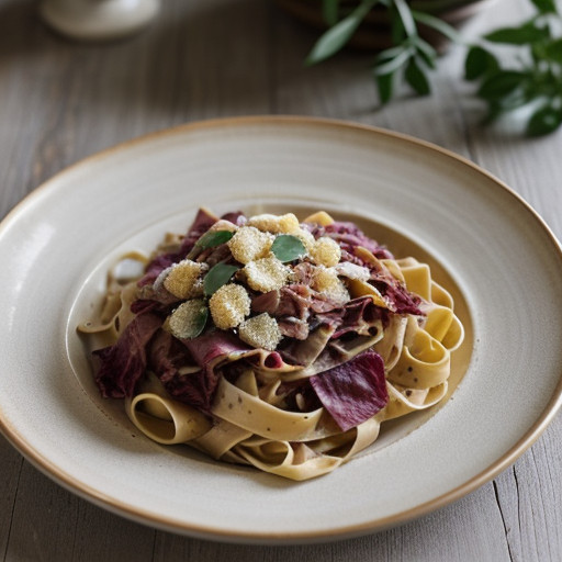 Tagliatelle With Prosciutto & Radicchio recipe image