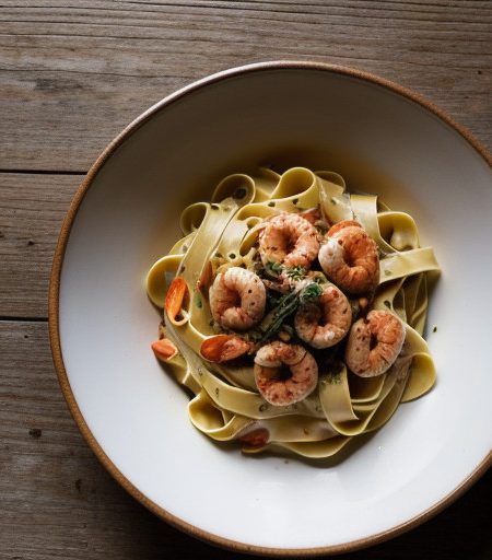 Tagliatelle With Red Seafood Sauce recipe image