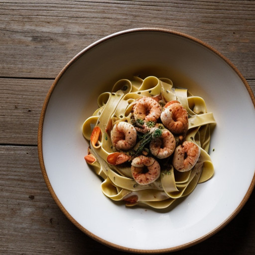 Tagliatelle With Red Seafood Sauce recipe image