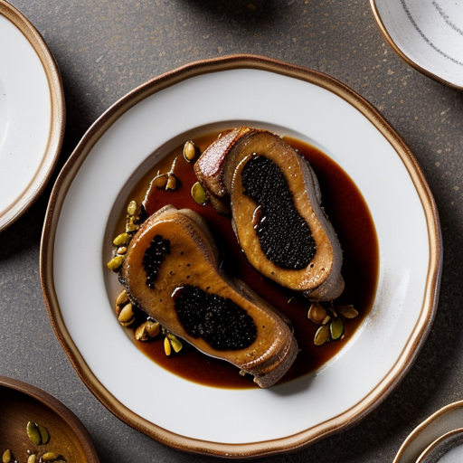 Tamarind-Glazed Pork Chops With Mole Cream recipe image