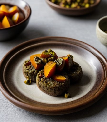 Tamr Bil Mush Mush (Dates W/Apricot Pistachio recipe image