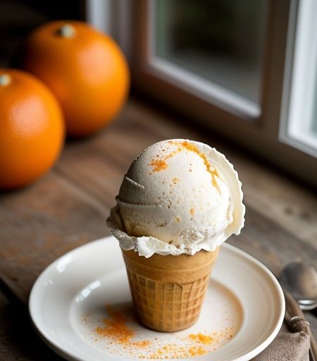 Tangerine Buttermilk Ice Cream recipe image
