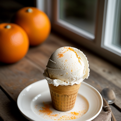 Tangerine Buttermilk Ice Cream recipe image
