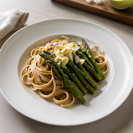 Tangy Asparagus Linguine recipe image
