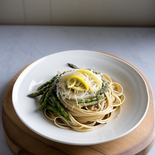 Tangy Asparagus Linguine recipe image
