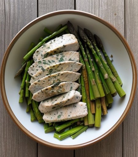 Tarragon Chicken Salad With Asparagus recipe image