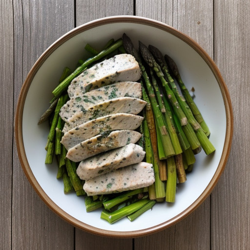 Tarragon Chicken Salad With Asparagus recipe image