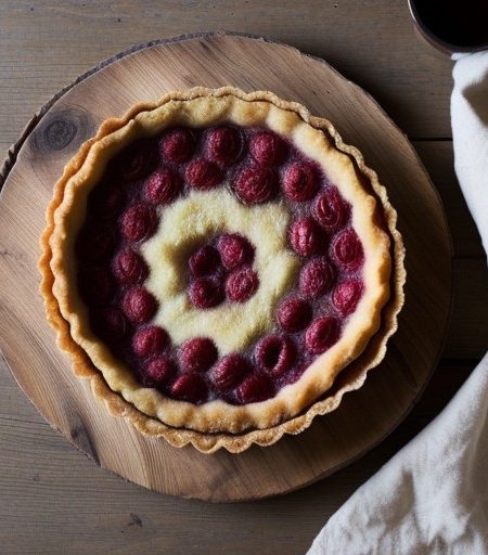 Tarten Riwbob (Rhubarb Tart Welsh recipe image
