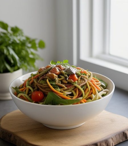 Tasty Veggie Spirelli Salad recipe image
