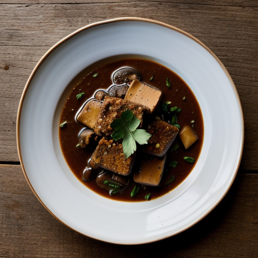 Tempeh & Mushroom Stew on a Mashed Potato Bas recipe image