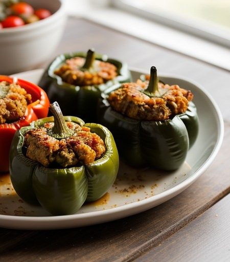 Tempeh Stuffed Peppers recipe image