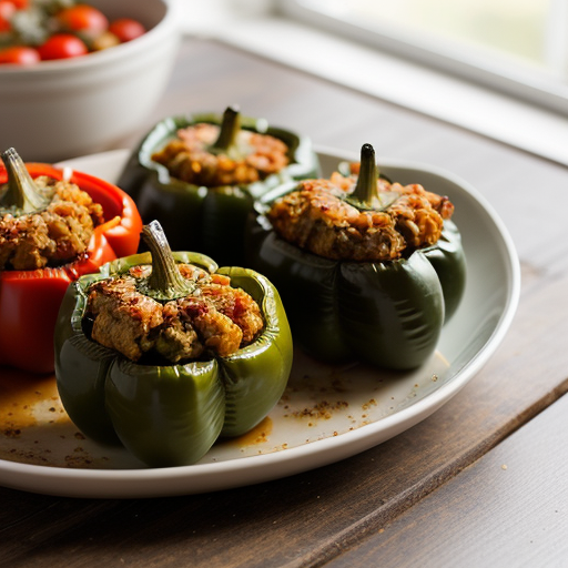 Tempeh Stuffed Peppers recipe image